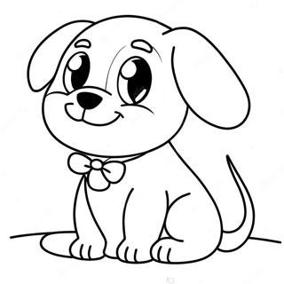Playful Puppy Coloring Page | Furry Friends coloring page