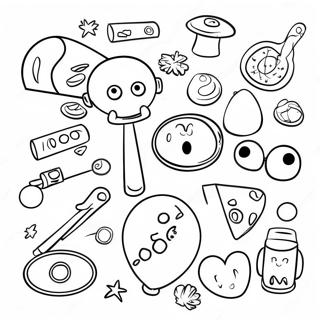 I Spy Fun Objects Coloring Page | I Spy coloring page