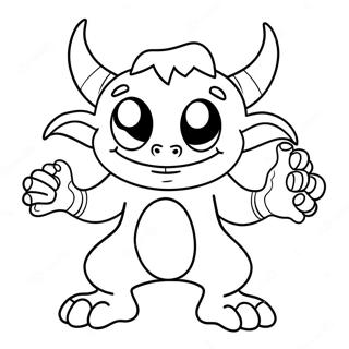 Mischievous Monster Coloring Page | The Bad Guys coloring page