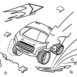 Rocket League Goal Celebration Coloring Page | Rocket League coloring page