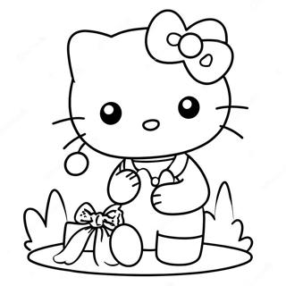 Hello Kitty and Dear Daniel Coloring Page | Hello Kitty and Dear Daniel coloring page