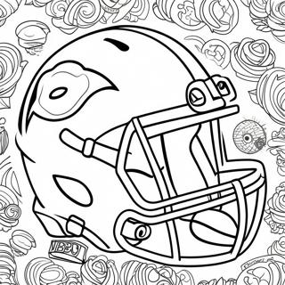 Colorful NFL Team Helmets Coloring Page | NFL Helmet coloring page