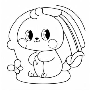 Rainbow Friends Cyan Character Coloring Page | Rainbow Friends Cyan coloring page