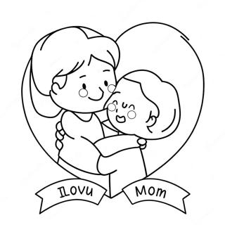 Ich liebe dich Mama Ausmalbild | Ich liebe dich, Mama Ausmalbild