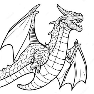 Fierce King Ghidorah Roaring Coloring Page | King Ghidorah coloring page