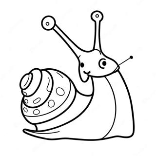 Cute Cartoon Snail Coloring Page | Snail coloring page