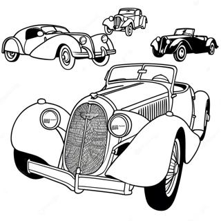 Classic Bugatti Car Coloring Page | Bugatti coloring page