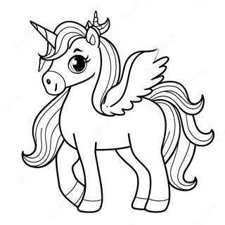 Adorable Unicorn Coloring Page | Cute for Girls coloring page