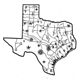 Texas Map Coloring Page | Texas coloring page