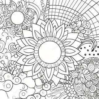 Colorful Dot Arts Coloring Page | Dot Arts coloring page