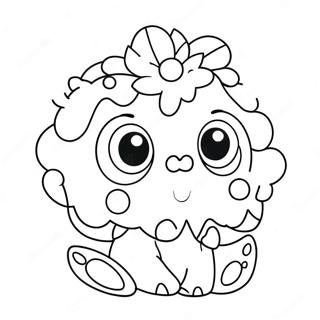 Cute Num Noms with Big Eyes Coloring Page | Num Noms coloring page
