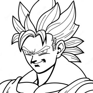 Gogeta Super Saiyan Coloring Page | Gogeta coloring page