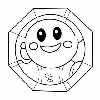 Cute Stop Sign with Smiley Face Coloring Page | Stop Sign coloring page
