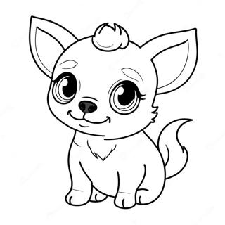 Cute Chihuahua Puppy Coloring Page | Chihuahua coloring page
