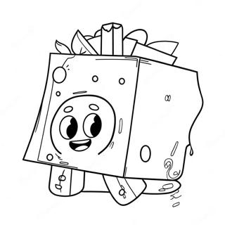 Colorful Wubbox in Action Coloring Page | Wubbox coloring page