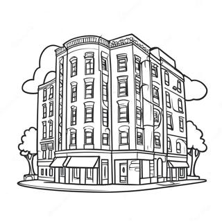 Buildings Coloring Page | Buildings coloring page
