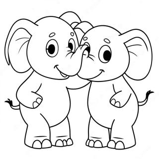 Elephant and Piggie Coloring Page | Elephant and Piggie coloring page