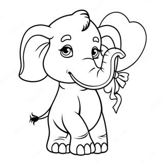 Elephant with Colorful Balloons Coloring Page | Elephant and Piggie coloring page