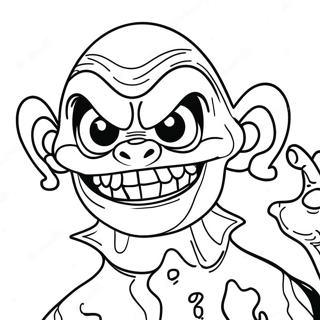 Creepy Goosebumps Monster Coloring Page | Goosebumps coloring page