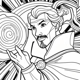 Doctor Strange Casting Spells Coloring Page | Doctor Strange coloring page