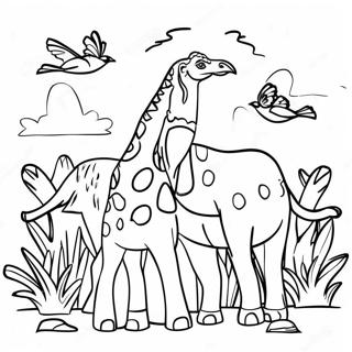 3D Animal Kingdom Coloring Page | 3D coloring page