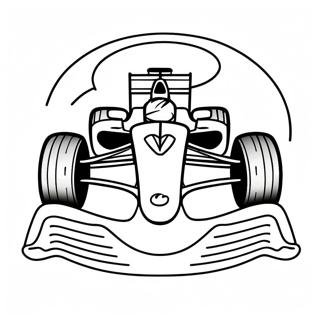 Fast Formula 1 Race Track Coloring Page | Formula 1 coloring page