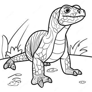 Komodo Dragon Coloring Page | Komodo Dragon coloring page
