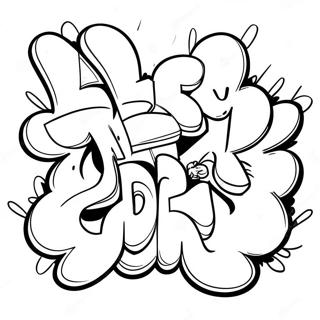 Dope Graffiti Art Coloring Page | Dope coloring page