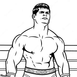 Cody Rhodes in Dramatic Pose Coloring Page | Cody Rhodes coloring page