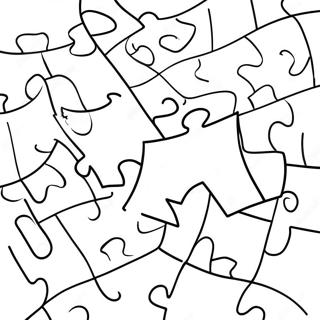 Autism Awareness Puzzle Pieces Coloring Page | Autism Awareness coloring page