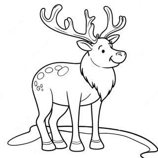 Reindeer Coloring Page | Raindeer coloring page