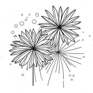 Fireworks Display Coloring Page | Fireworks coloring page