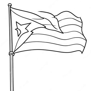 Puerto Rico Flag Coloring Page | Puerto Rico coloring page
