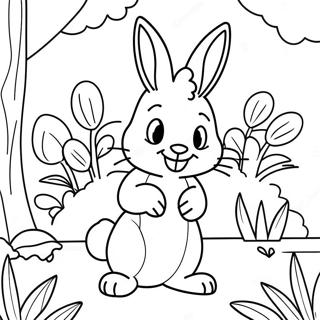Cute Peter Rabbit in the Garden Coloring Page | Peter Rabbit coloring page