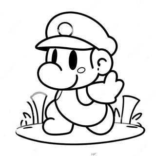 Paper Mario Coloring Page | Paper Mario coloring page