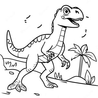 Dinosaurio Realista Páginas para Colorear