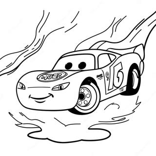 Lightning McQueen Racing Coloring Page | Cars 2 coloring page