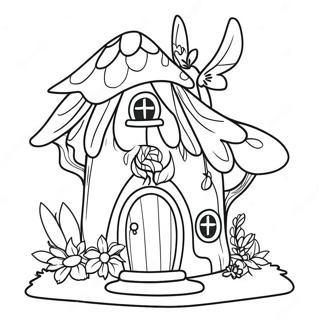Fairy House Coloring Page | Fairy House coloring page