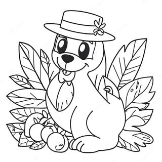 Bluey Thanksgiving Coloring Page | Bluey Thanksgiving coloring page