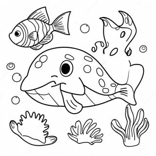 Sea Animal Coloring Page | Sea Animal coloring page
