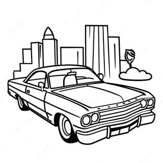 Lowrider Car Coloring Page | Lowrider coloring page