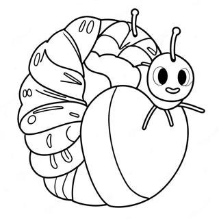 Colorful Very Hungry Caterpillar Coloring Page | Very Hungry Caterpillar coloring page