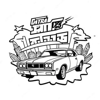 GTA Logo Coloring Page | GTA coloring page