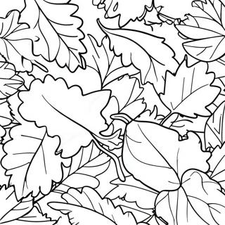 Fall Leaves Coloring Page | Fall for Adults coloring page