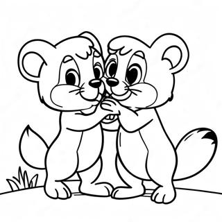 Chip and Dale Coloring Page | Chip and Dale coloring page
