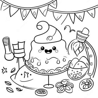 Fiesta Celebration Coloring Page | Fiesta coloring page