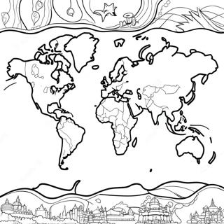 World Map Coloring Page | World Map coloring page