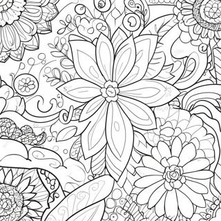 Aesthetic Preppy Patterns Coloring Page | Aesthetic Preppy coloring page