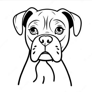Boxer Dog Coloring Page | Boxer Dog coloring page