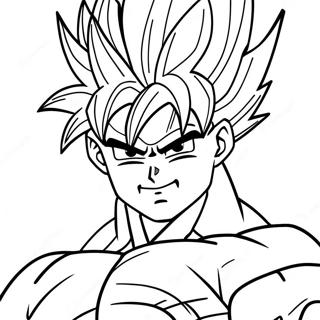 Goku Ultra Instinct in Action Coloring Page | Goku Ultra Instinct coloring page